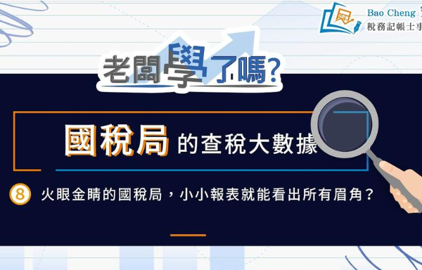 國稅局的查稅大數據8火眼金睛的國稅局，小小報表就能看出所有眉角?